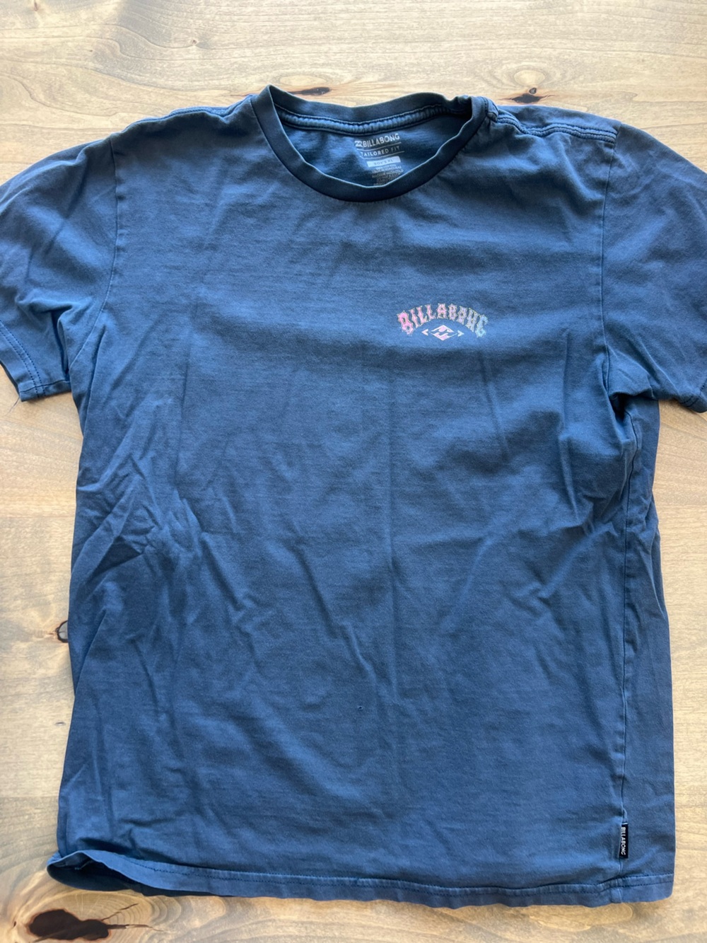 Billabong Navy Crewneck Tee with Subtle Logo